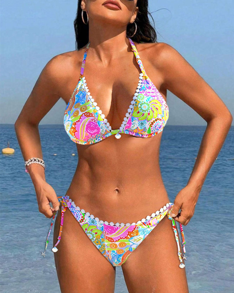 Lone - Livlig Blonde Halterneck Bikini