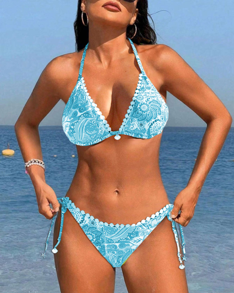 Lone - Livlig Blonde Halterneck Bikini