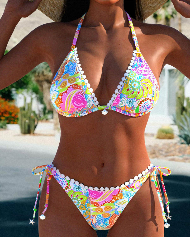 Lone - Livlig Blonde Halterneck Bikini