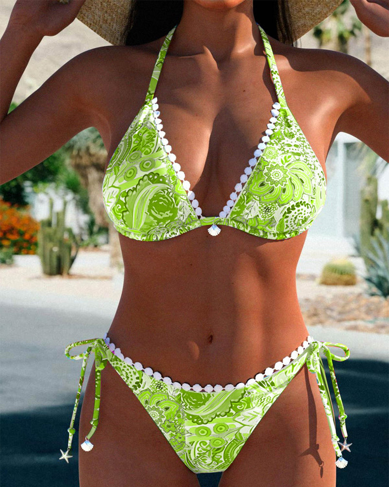 Lone - Livlig Blonde Halterneck Bikini