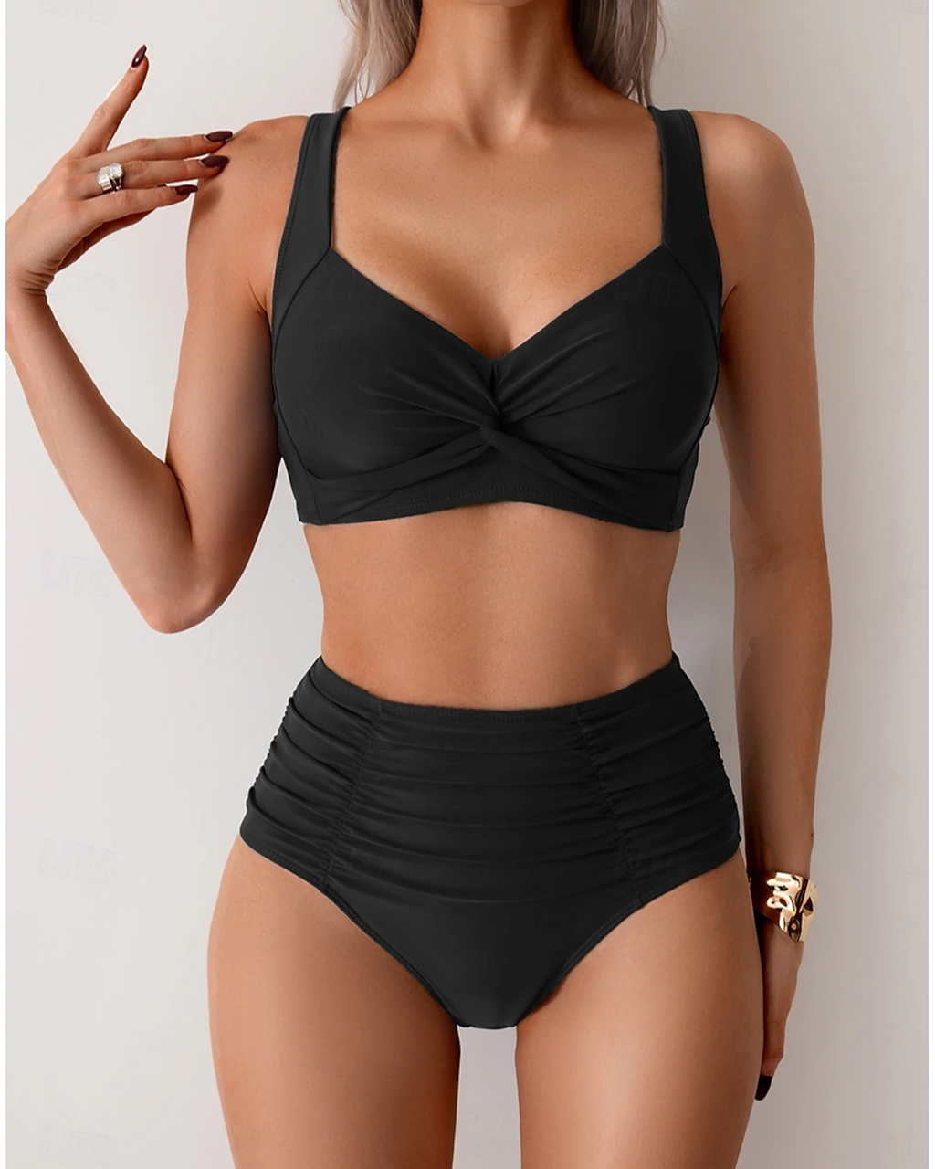 Lisbeth - Rynket Stof Bikini