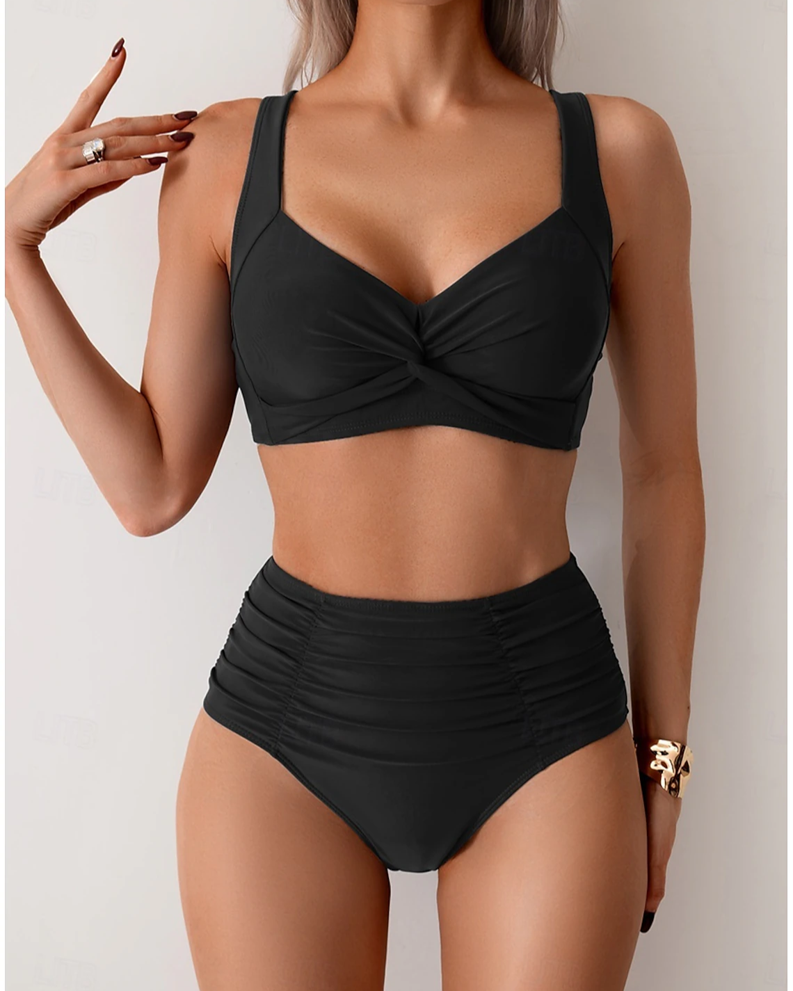 Lisbeth - Rynket Stof Bikini