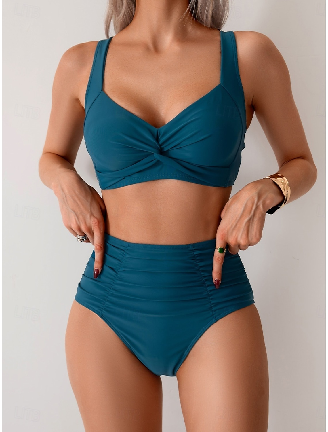 Lisbeth - Rynket Stof Bikini
